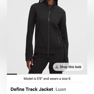 Lululemon define track jacket